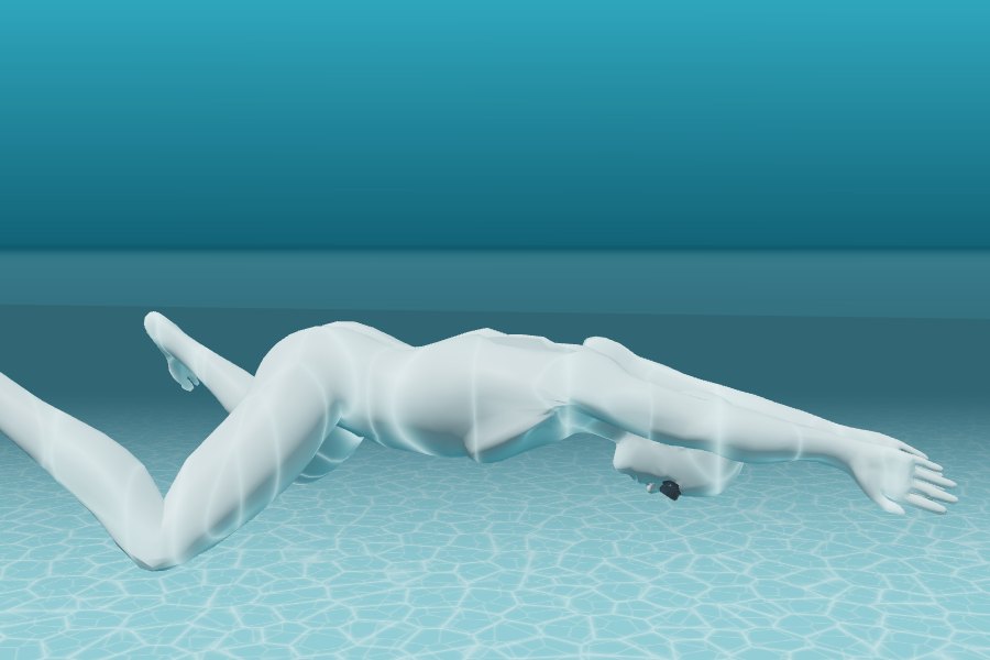 Żabka - model 3D pływaka